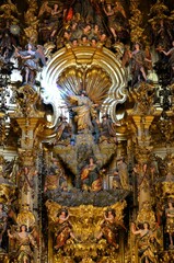 Obraz premium Seville, Spain 03.25.2019: main altar (1770 - 1778) by Cayetano de Acosta in baroque Church of El Salvador