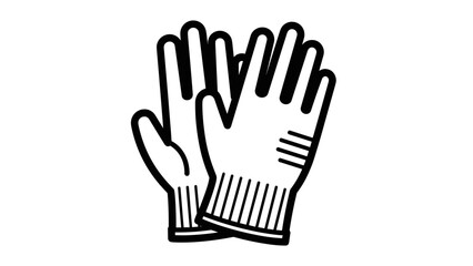 Pair of Protective Gloves Illustration.