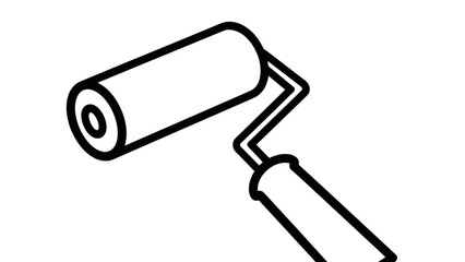 Paint Roller Illustration Simple Design Element.