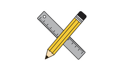 Pencil and Ruler Stationery Office Supplies.