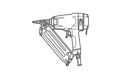 Pneumatic Nail Gun Tool Equipment.