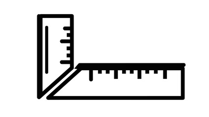 Set Square Ruler Measurement Tool.