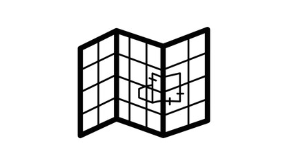 Simple Black and White Grid Structure.