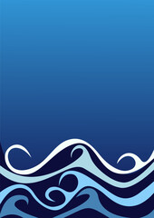 abstract blue background with waves