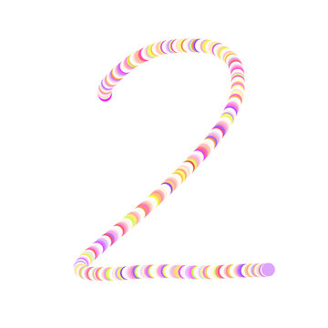 Number one to zero written 