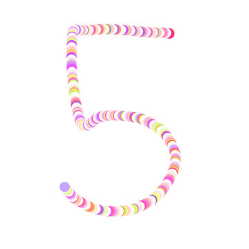 Number one to zero written 