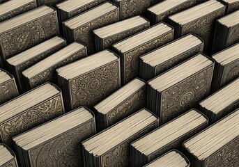 old open books, illustration