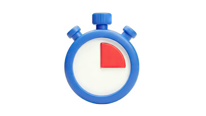 3D Stopwatch Icon Timing Concept