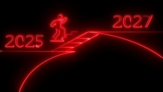 Progress From 2025 to 2026 New Year Concept, Year change concept New Year concept countdown on background happy new year 2026. 2025,2026,happy new 