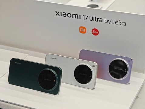 Shanghai,China-Dec.27th 2025: Xiaomi 17 Ultra smartphone in store