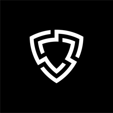 Modern Security Labyrinth logo. A futuristic, elegant shield icon perfect for cybersecurity, data privacy, or private defense.