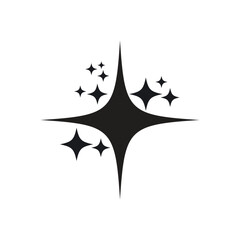 Fototapeta premium sparkling star logo icon