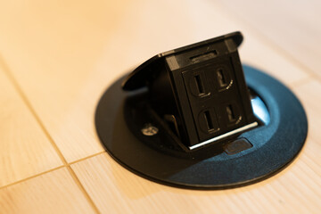 マンションリフォーム時にデザインされたとても便利な埋め込み型電源コンセント