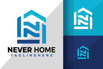 Letter N Home Building Logo Logos Design Element Stock Vector Illustration