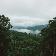 storm clouds over the mountains