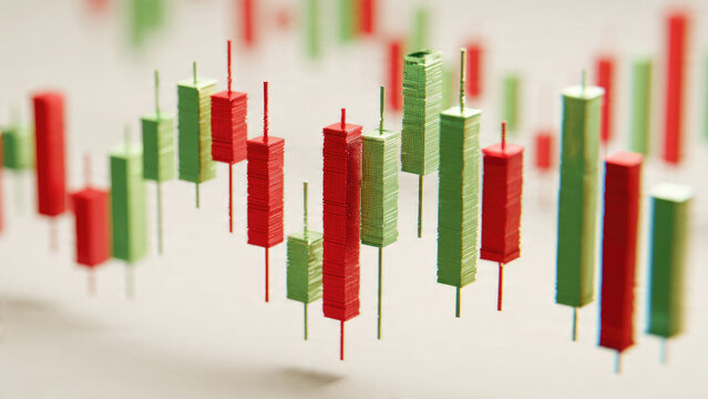 Candlestick Chart Abstract - Powered by Adobe