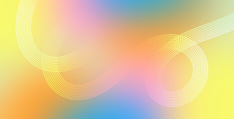 Retro playful dynamic vibrant swirl loop path futuristic gradient background