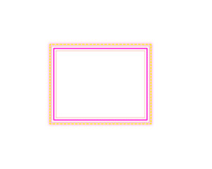 Colorful frames isolated on transparent background