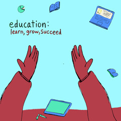 hands holding tablet pc