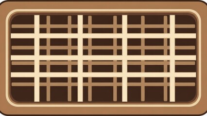 Abstract Brown and Beige Plaid Pattern Background.