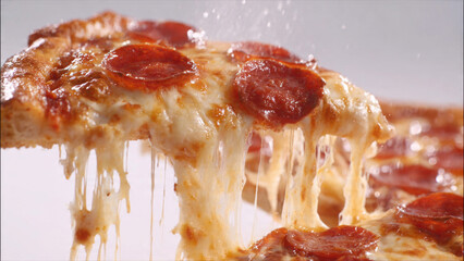Pepperoni Pizza with Melted Cheese