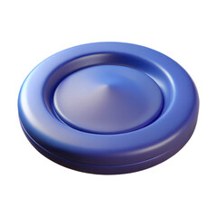 High-quality 3d render of a blue circular plate for e-commerce photography and product visualization transparent background