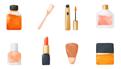 Minimalist Beauty Gadgets on Transparent Background for Feminine Aesthetic Appeal