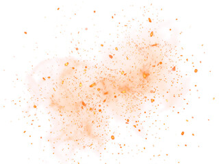 Fire Sparkle Overlay. Glowing Ember Sparks Isolated on Transparent Background. Burn Light Effect.