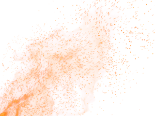 Fire Sparkle Overlay. Glowing Ember Sparks Isolated on Transparent Background. Burn Light Effect.