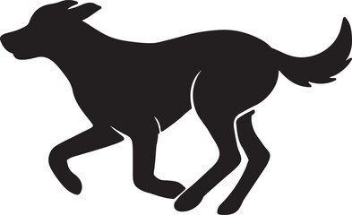 Obraz premium Running dog silhouette