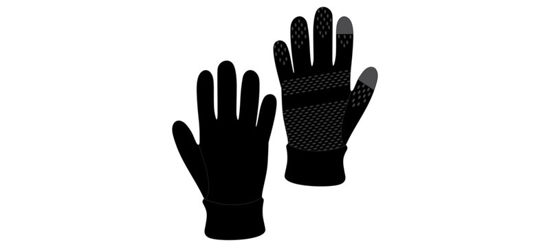 Hand Gloves Mockup Template Vector