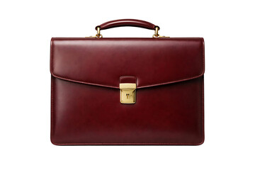 Brown Leather Briefcase Isolated