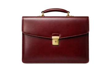 Brown Leather Briefcase Isolated