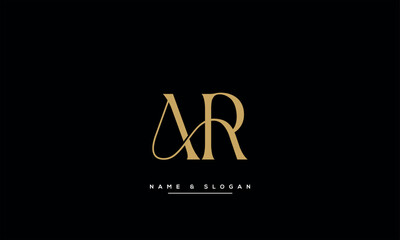 AR, RA, A, R Abstract Letters Logo Monogram