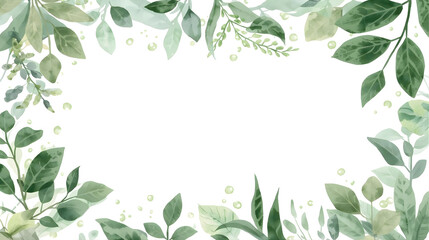 Obraz premium green leaves frame