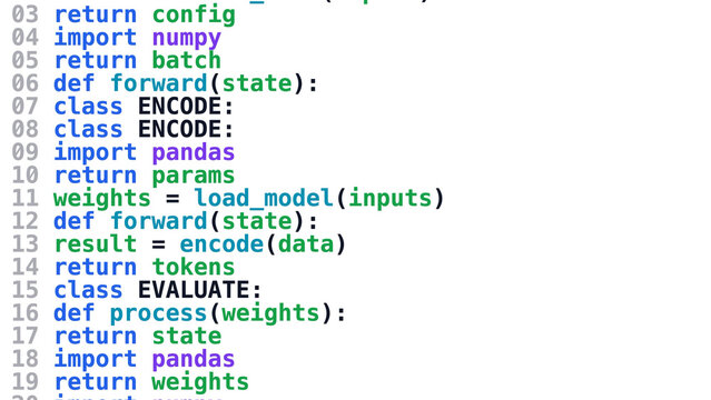 Random dummy Python code in various colors