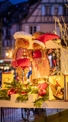 Beautiful Christmas decorations in the famous Christmas Market in Colmar in France on December 26th 2025