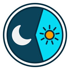 Long night icon for winter days