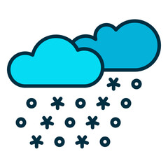Ice storm or snowfall icon during winter