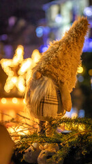 Beautiful Christmas decorations in the famous Christmas Market in Colmar in France on December 26th 2025
