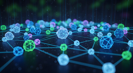 Futuristic cityscape at night