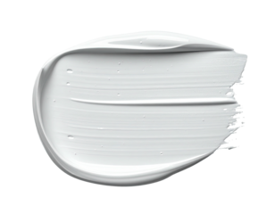 White paint stroke on black