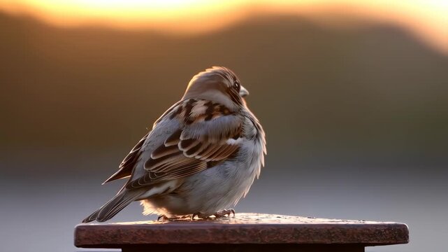 sparrow on a fence