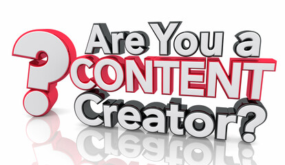 Are You a Content Creator Question Mark Ask Social Media Influencer 3d Illustration
