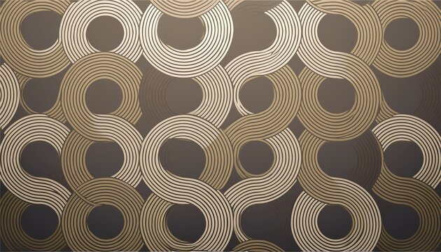 elegant geometric pattern with interlocking circles and clean lines for sophisticated design - Powered by Adobe