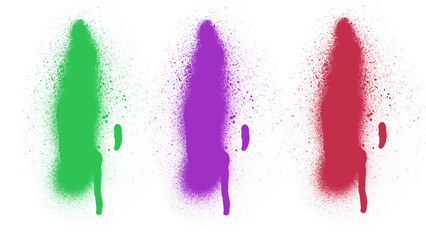 Vibrant Tri-Color Spray Brush Set