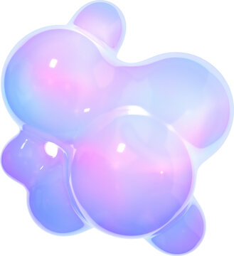 Multicoloured irregular bubbly liquid