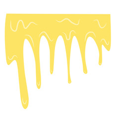 Yellow Cheese Drips Illustration