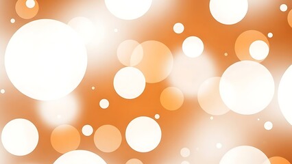 Vibrant orange background with white circles