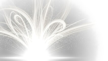 Ethereal white explosion of light and energy